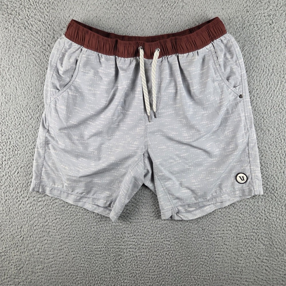 Vuori Kore Shorts Mens XL Gray Performance Athleisure Normcore Lined